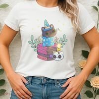 Cute Halloween Witch Cat Women's T-Shirt thumb 2