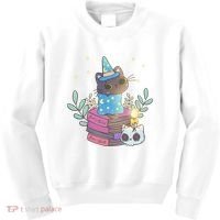 Cute Halloween Witch Cat Kids Sweatshirt thumb 0
