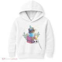 Cute Halloween Witch Cat Kids Hoodie thumb 0