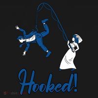 Cute Hooked Wife Fishing Groom Funny Bachelors Party Gift Women's Hoodie thumb 2