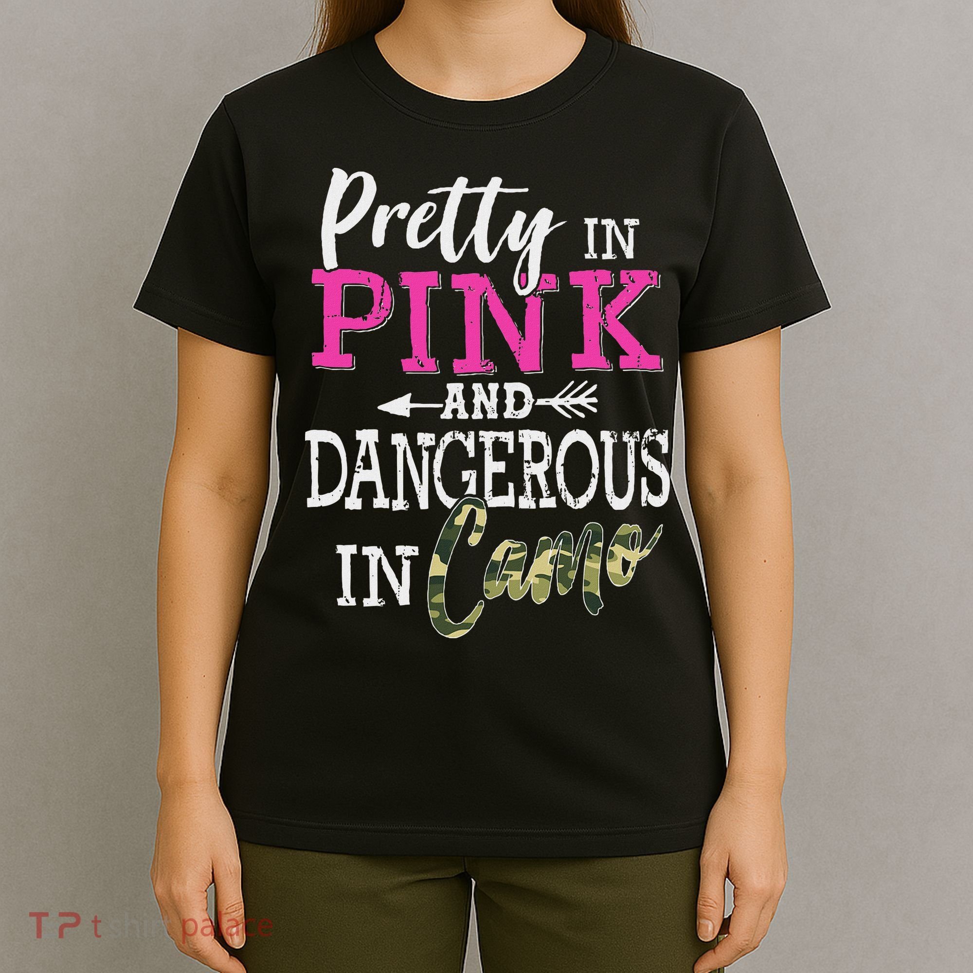 Camo Hunting Women Camouflage Hunting Lover Women Hunting T-Shirt