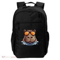 Cool Hippo With Sunglasses For Funny Animals Costume Backpack thumb 0