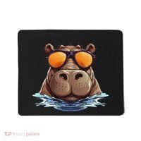 Cool Hippo With Sunglasses For Funny Animals Costume Mousepad thumb 0