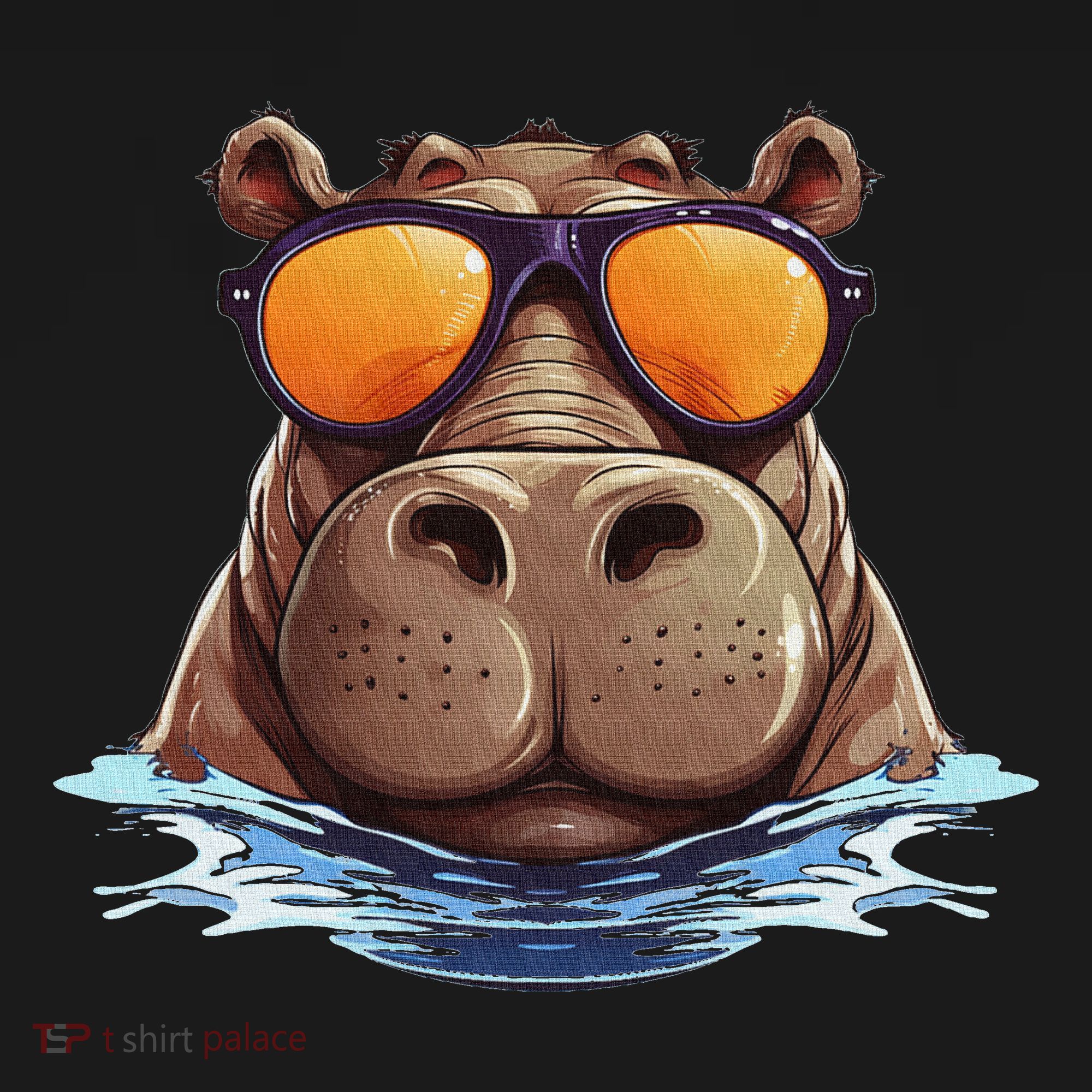 Cool Hippo With Sunglasses For Funny Animals Costume Women's Tank Top