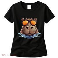 Cool Hippo With Sunglasses For Funny Animals Costume Women's T-Shirt thumb 0