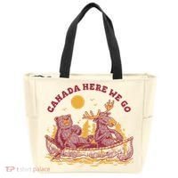 Canada Here We Go Bear And Moose Tote Bag thumb 0