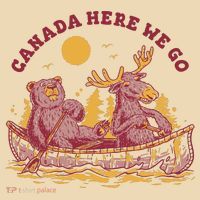Canada Here We Go Bear And Moose Tote Bag thumb 4