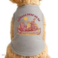 Canada Here We Go Bear And Moose Doggie Tank thumb 0