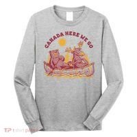 Canada Here We Go Bear And Moose Long Sleeve Shirt thumb 0
