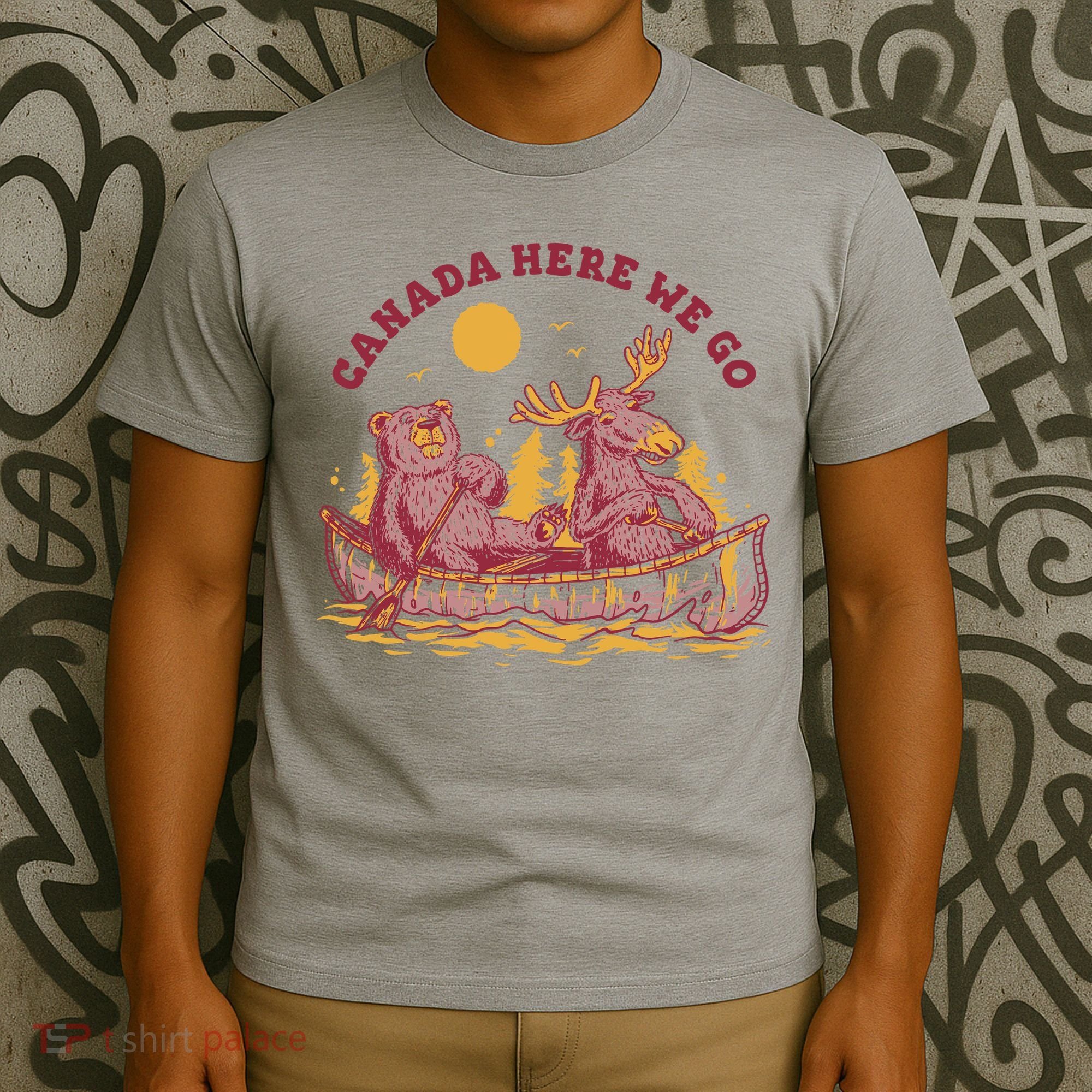 Canada Here We Go Bear And Moose T-Shirt