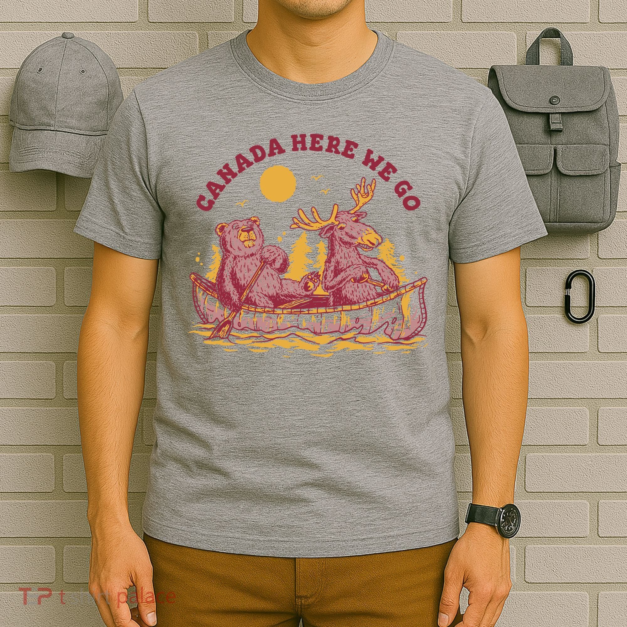 Canada Here We Go Bear And Moose T-Shirt
