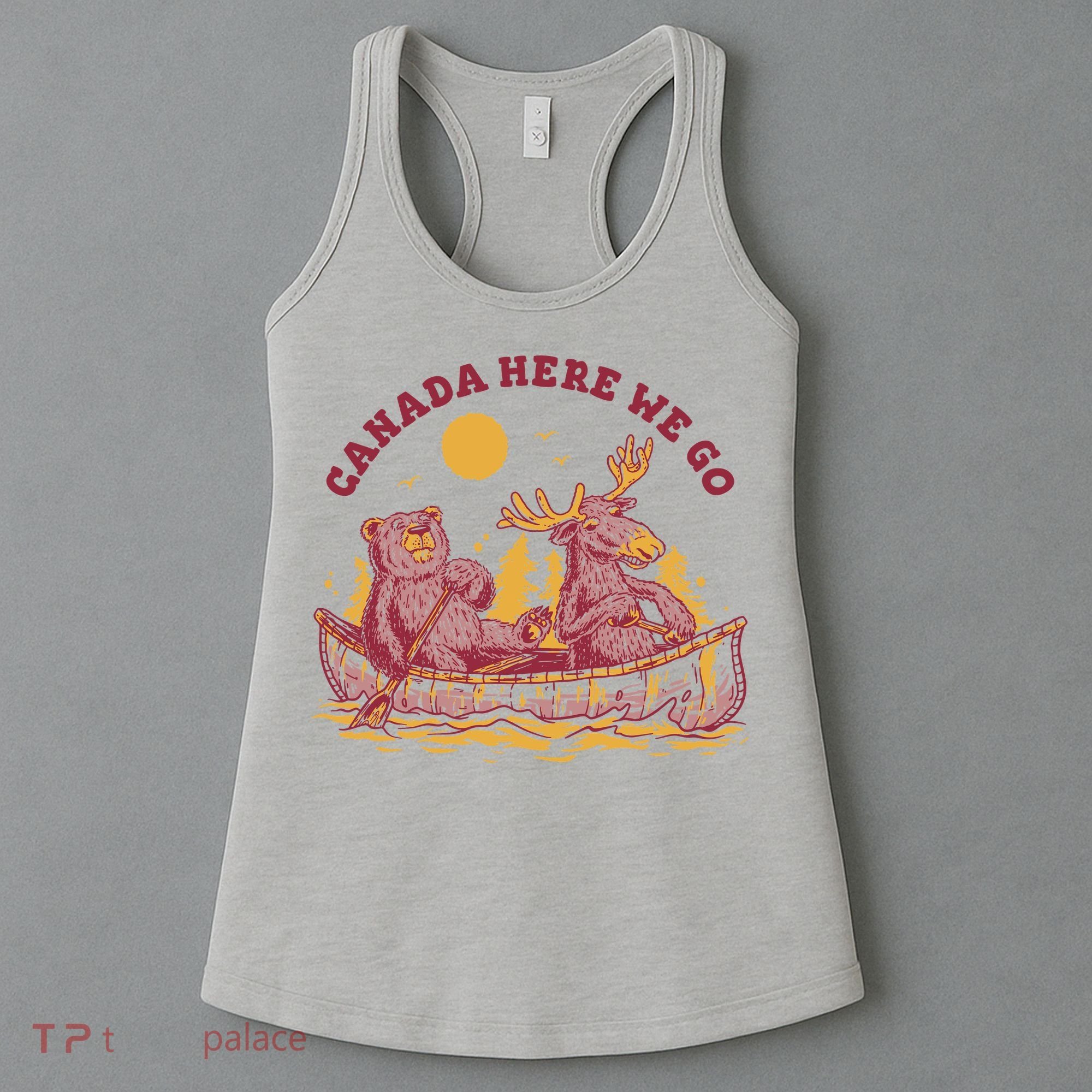 Canada Here We Go Bear And Moose Women's Tank Top