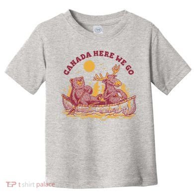 Canada Here We Go Bear And Moose Toddler T-Shirt