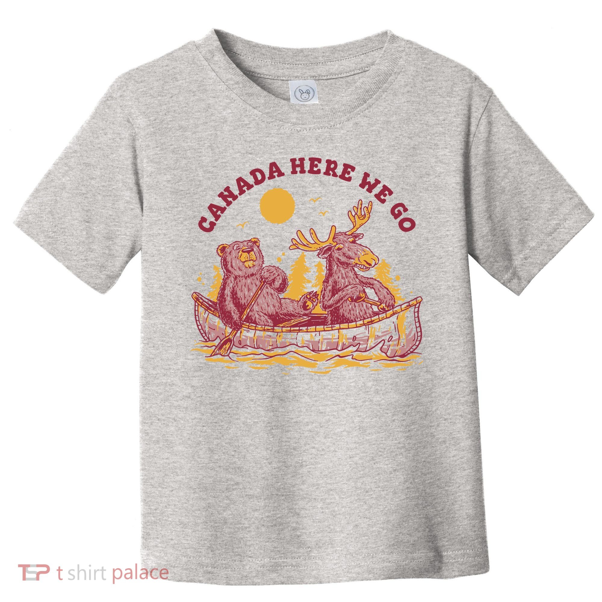 Canada Here We Go Bear And Moose Toddler T-Shirt