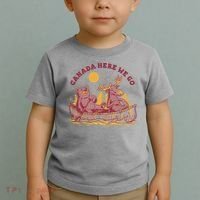 Canada Here We Go Bear And Moose Toddler T-Shirt thumb 2