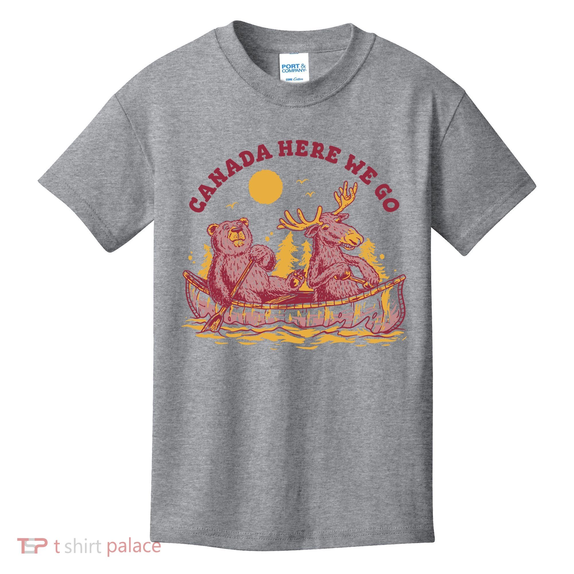 Canada Here We Go Bear And Moose Kids T-Shirt