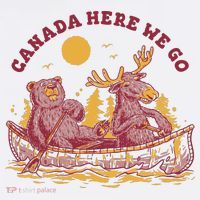 Canada Here We Go Bear And Moose Bucket Hat thumb 4