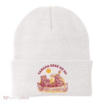 Canada Here We Go Bear And Moose Beanie
