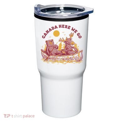 Canada Here We Go Bear And Moose Tumbler