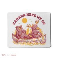 Canada Here We Go Bear And Moose Mousepad thumb 0