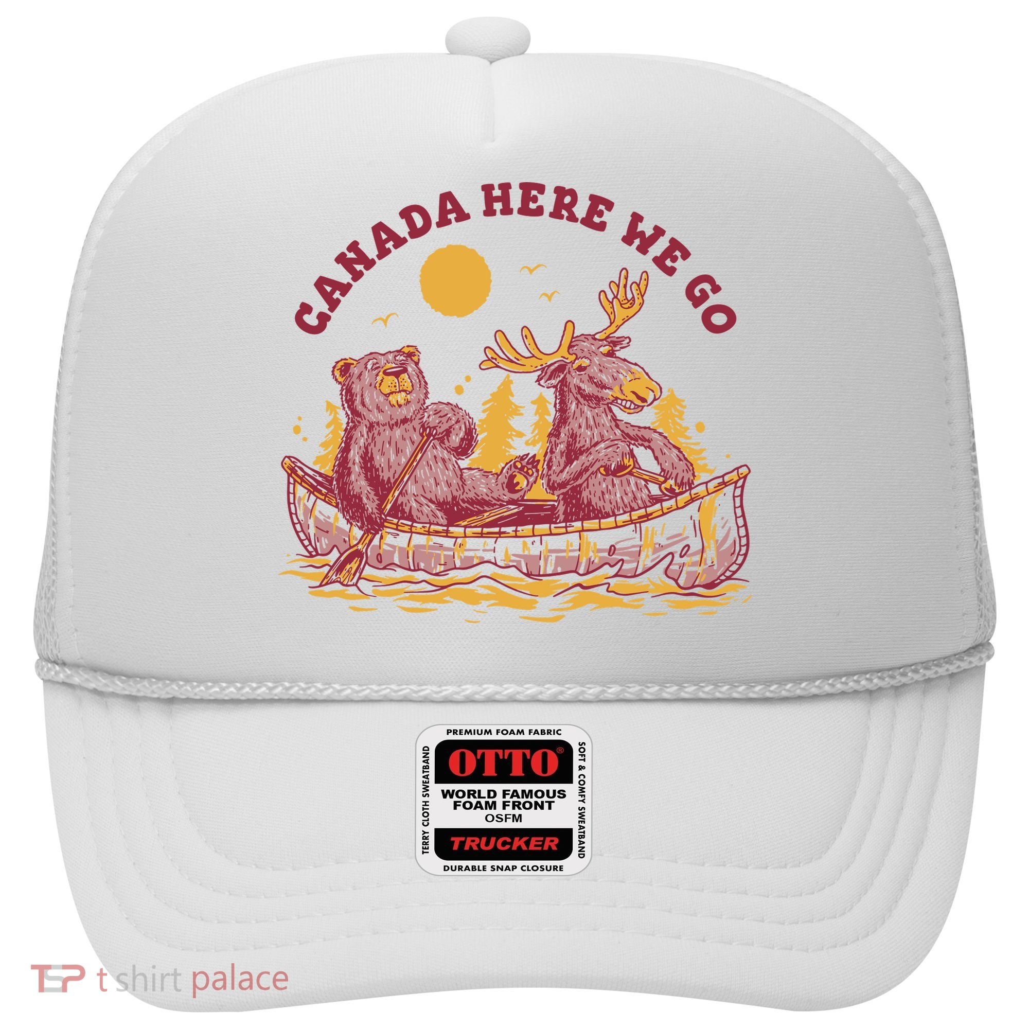 Canada Here We Go Bear And Moose Hat