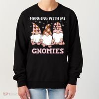 Christmas Hanging With Gnomies Gnome Pink Leopard Women's Sweatshirt thumb 0