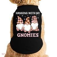 Christmas Hanging With Gnomies Gnome Pink Leopard Doggie Tank thumb 0