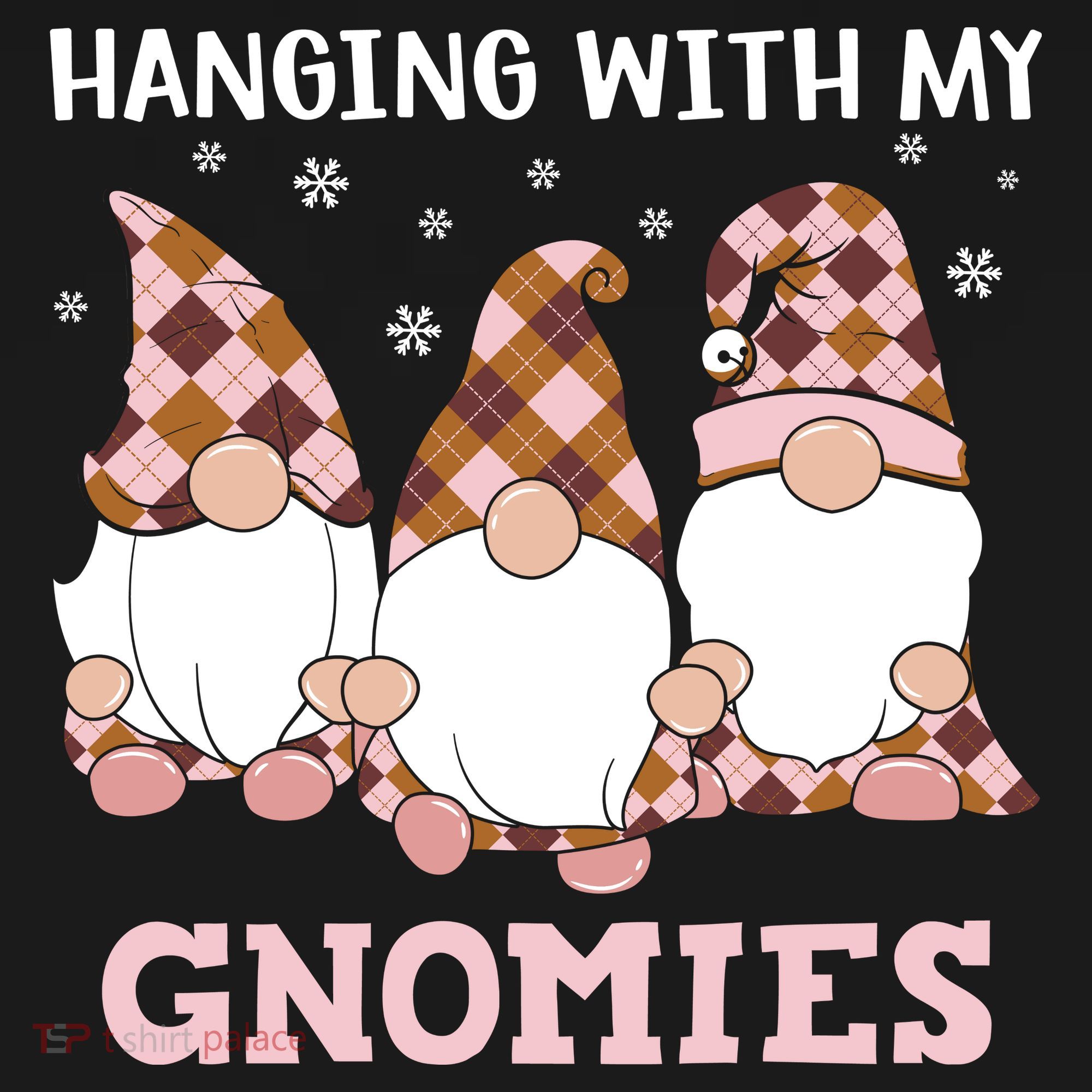 Christmas Hanging With Gnomies Gnome Pink Leopard Long Sleeve Shirt