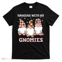 Christmas Hanging With Gnomies Gnome Pink Leopard T-Shirt thumb 0