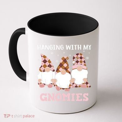 Christmas Hanging With Gnomies Gnome Pink Leopard Coffee Mug