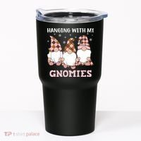 Christmas Hanging With Gnomies Gnome Pink Leopard Tumbler thumb 0