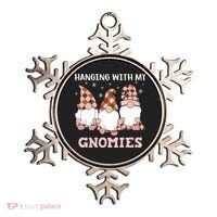 Christmas Hanging With Gnomies Gnome Pink Leopard Ornament thumb 0