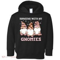Christmas Hanging With Gnomies Gnome Pink Leopard Toddler Hoodie thumb 0