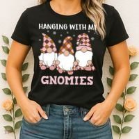 Christmas Hanging With Gnomies Gnome Pink Leopard Women's T-Shirt thumb 2