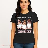Christmas Hanging With Gnomies Gnome Pink Leopard Women's T-Shirt thumb 4
