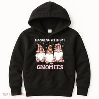 Christmas Hanging With Gnomies Gnome Pink Leopard Kids Hoodie thumb 0