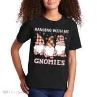 Christmas Hanging With Gnomies Gnome Pink Leopard Kids T-Shirt thumb 2