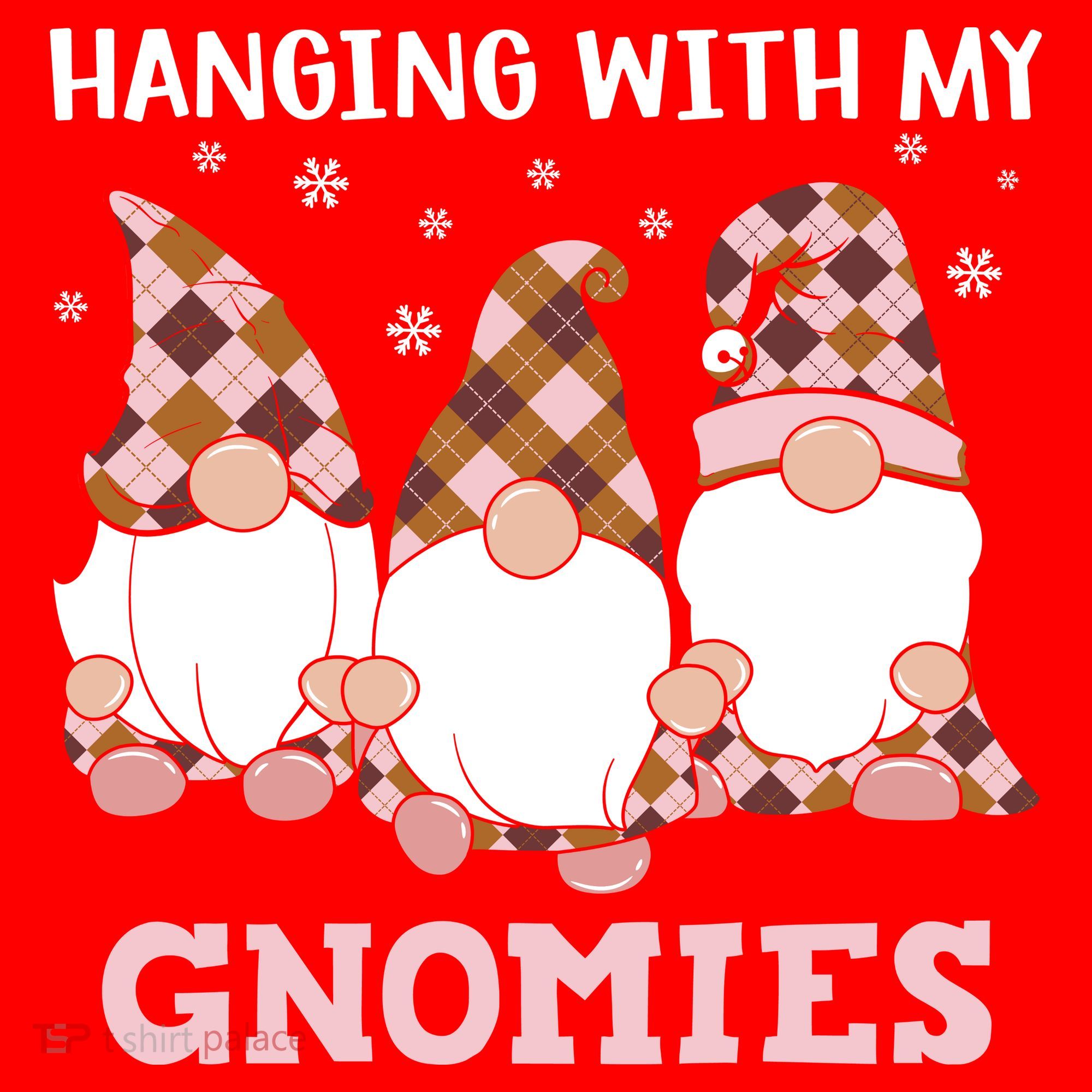 Christmas Hanging With Gnomies Gnome Pink Leopard Santa Hat