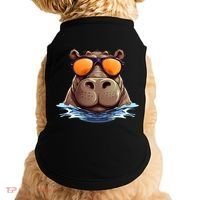 Cool Hippo with Sunglasses for funny Animals Costume Doggie Tank thumb 0