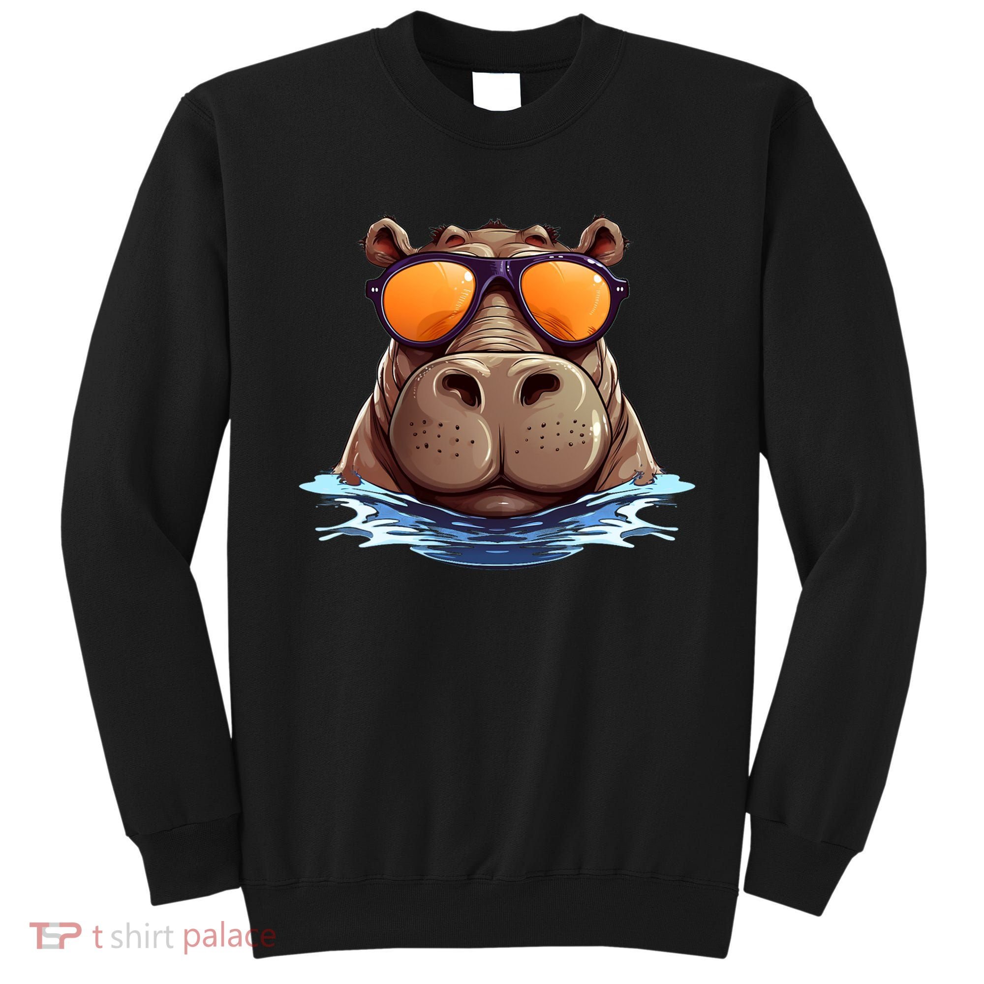 Cool Hippo with Sunglasses for funny Animals Costume Sweatshirt