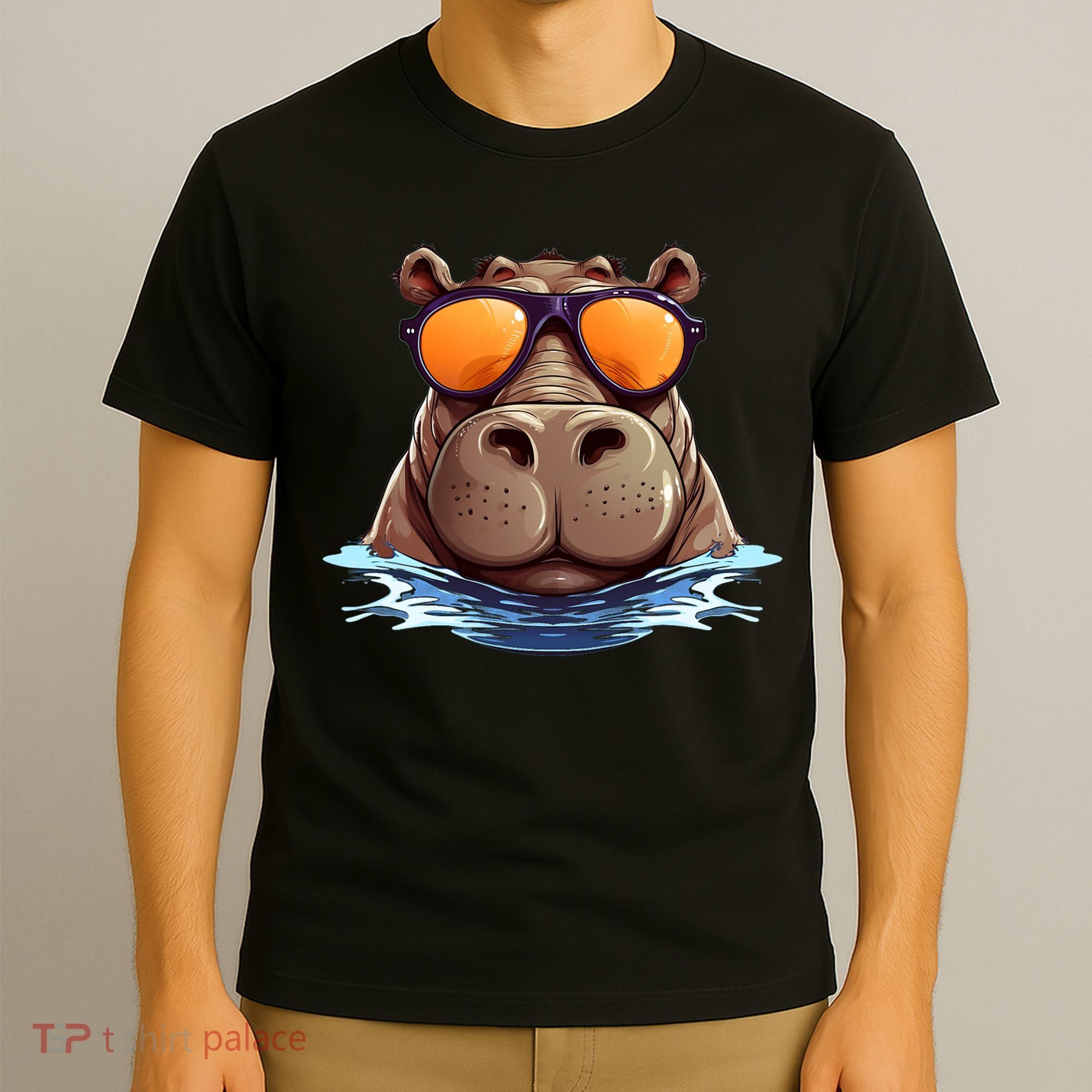 Cool Hippo with Sunglasses for funny Animals Costume T-Shirt
