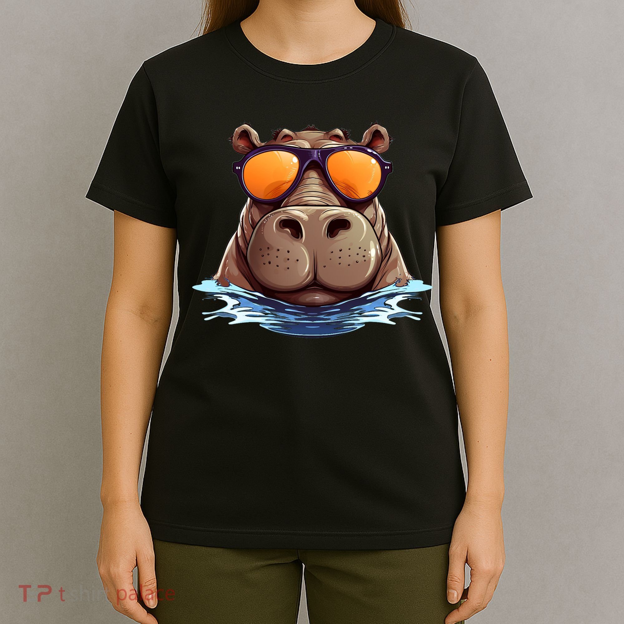 Cool Hippo with Sunglasses for funny Animals Costume T-Shirt