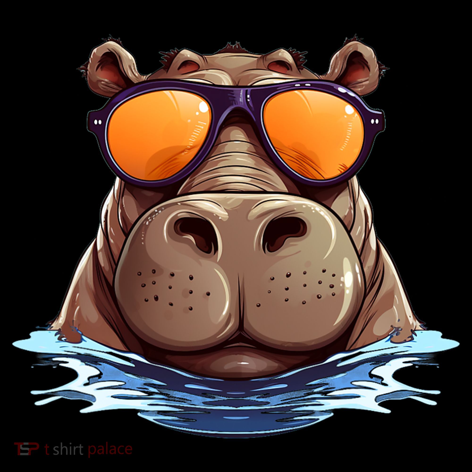 Cool Hippo with Sunglasses for funny Animals Costume Women's Hoodie