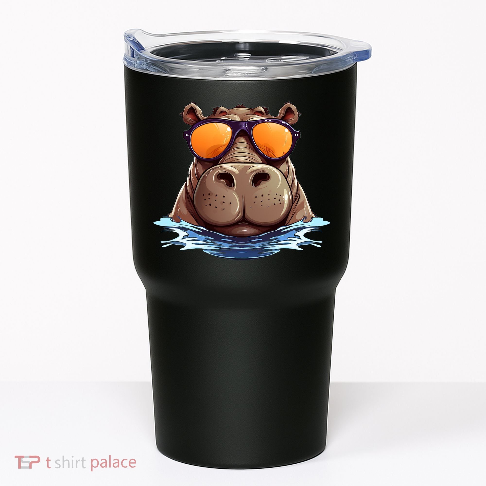 Cool Hippo with Sunglasses for funny Animals Costume Tumbler