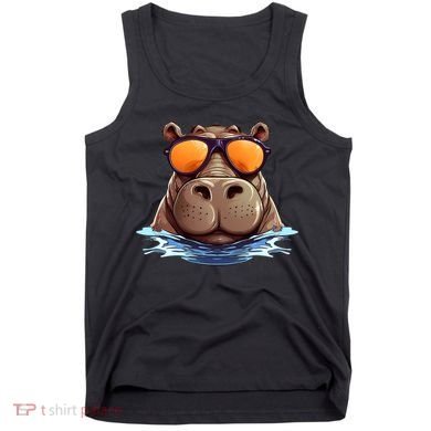 Cool Hippo with Sunglasses for funny Animals Costume Tank Top