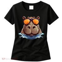 Cool Hippo with Sunglasses for funny Animals Costume Women's T-Shirt thumb 0
