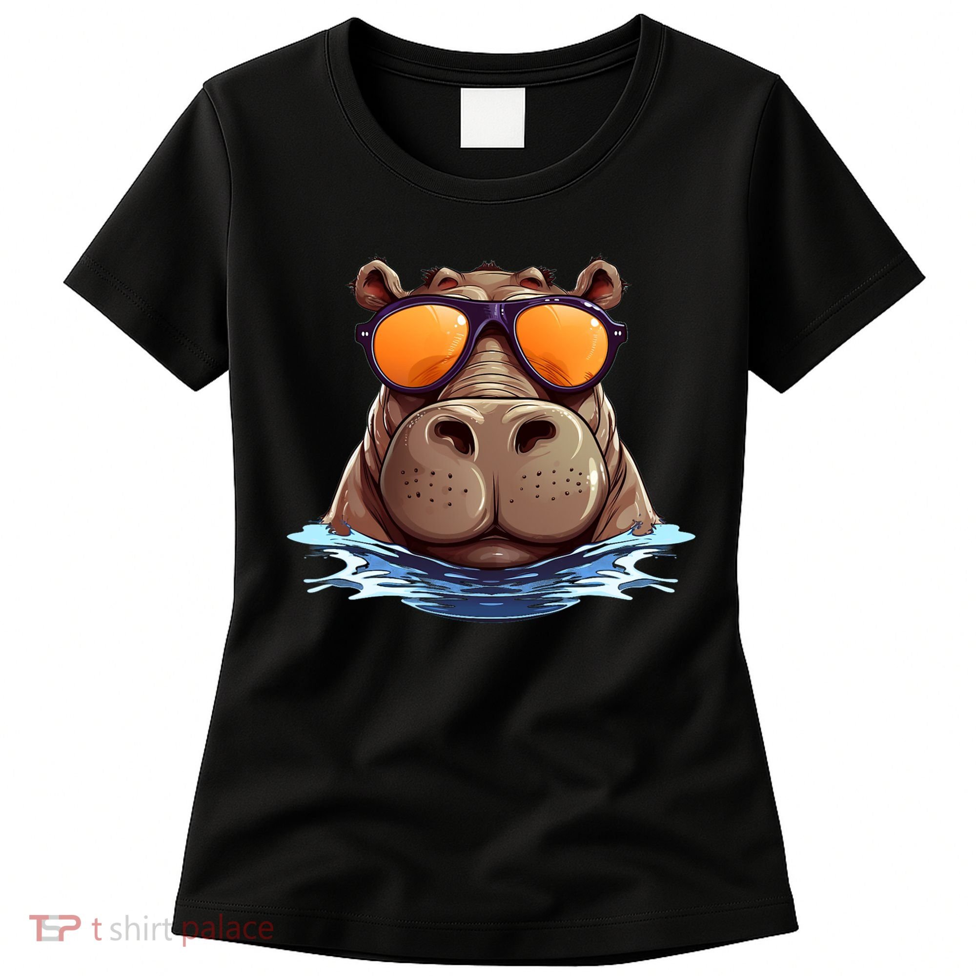 Cool Hippo with Sunglasses for funny Animals Costume Women's T-Shirt