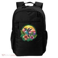 Cute Hummingbird With Flowers I Aesthetic Hummingbird Backpack thumb 0