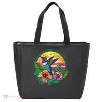 Cute Hummingbird With Flowers I Aesthetic Hummingbird Tote Bag thumb 0