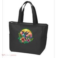 Cute Hummingbird With Flowers I Aesthetic Hummingbird Tote Bag thumb 3